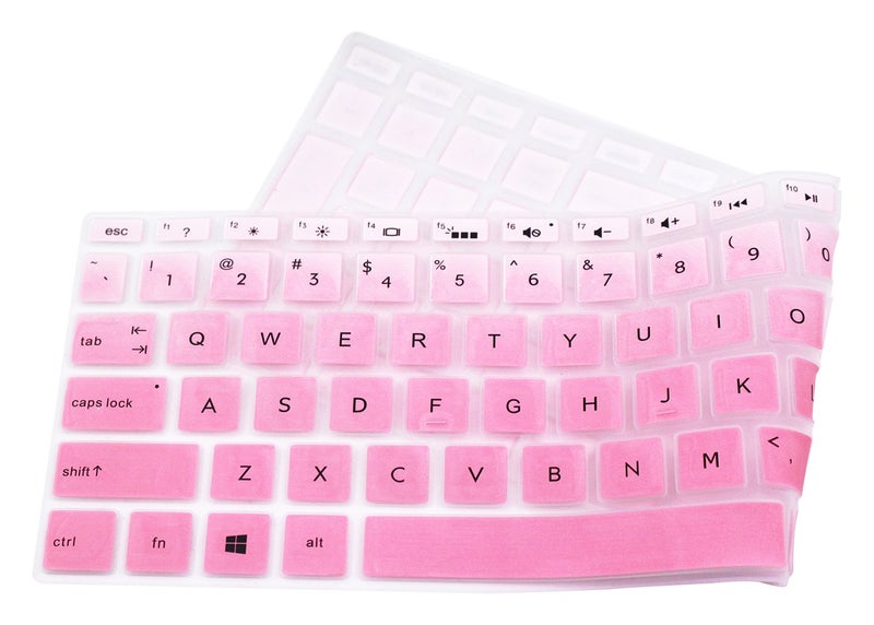 UHamn Keyboard Skin Compatible for 15.6" HP Pavilion X360 15-br075nr, HP Envy x360 15m-bp/bq, HP Spectre x360 15-ch011dx, HP Pavilion 15-cb 15-cc 15-cd 15-bw 15-bs & 17.3" HP 17m-ae 17-bs Series -Pink Ombre - Image 3